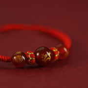 Buddha Stones Handmade Red Agate Chinese Zodiac Red String Braided Protection Bracelet Bracelet BS 19