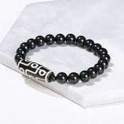 FREE Today: Wealth and Blessings Tibetan Nine-eye Dzi Bead Natural Sandalwood White Cat's Eye Agate Bracelet