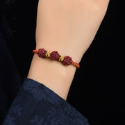 Buddha Stones Handmade Cinnabar Chinese Zodiac Red String Braided Luck Bracelet Bracelet BS 3