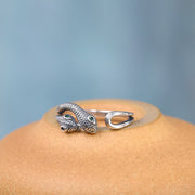 Buddha Stones 925 Sterling Silver Year Of The Snake Two-headed Snake Adjustable Open Ring