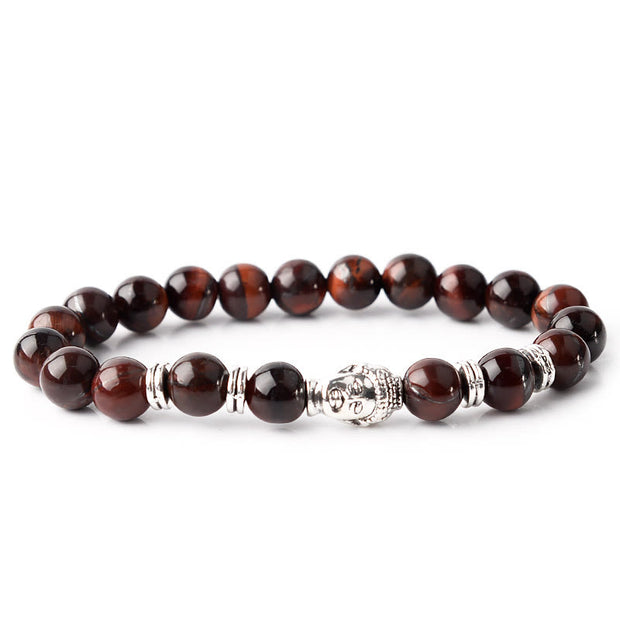 FREE Today: Protection Strength Blue Green Red Tiger Eye Buddha Head Bracelet FREE FREE 40