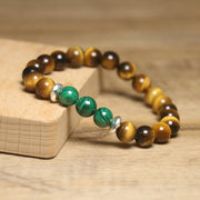 Buddha Stones Tiger Eye Green Tiger Eye Courage Bracelet