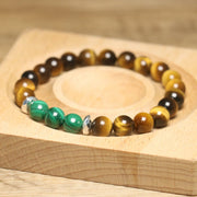 Buddha Stones Tiger Eye Green Tiger Eye Courage Bracelet