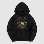 Buddha Stones Never Stop Believing In Hope Om Lotus Design Fleece Lined Hoodie