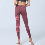 Buddha Stones Pink Snake And Snakeskin Print Gym Leggings Women's Yoga Pants