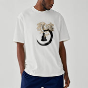 Buddha Stones Buddha Sitting Under The Tree Cotton Tee T-shirt