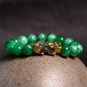 Buddha Stones FengShui PiXiu Jade Protection Bracelet