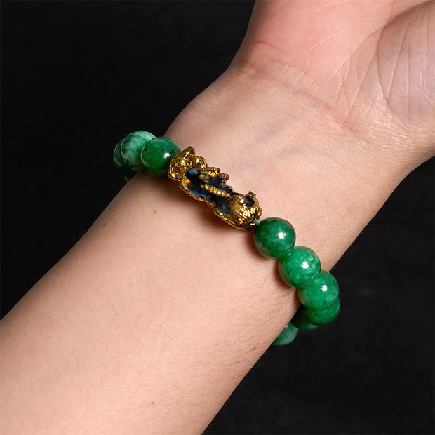 Buddha Stones FengShui PiXiu Jade Protection Bracelet