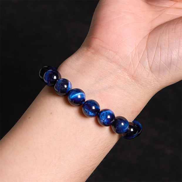 Buddha Stones Blue Tiger Eye Protection Bracelet