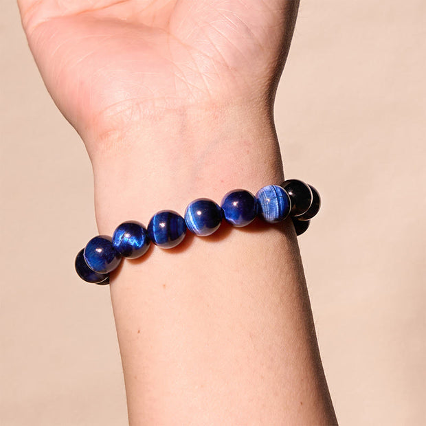 Buddha Stones Blue Tiger Eye Protection Bracelet