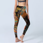 Buddha Stones Vibrant Phoenix Gym Leggings Women's Yoga Pants - image 5