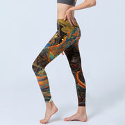 Buddha Stones Vibrant Phoenix Gym Leggings Women's Yoga Pants - image 3