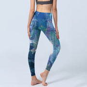 Buddha Stones Lotus Flowers Leaves Birds Gym Leggings Women's Yoga Pants - image 5