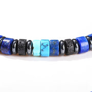 Buddha Stones Hematite Turquoise Lazurite Lava Rock Black Glitter Stone Support Bracelet