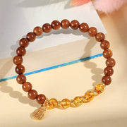 Buddha Stones Green Phantom Citrine Rutilated Quartz Super Seven Crystal Confidence Bracelet