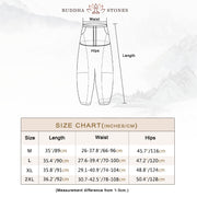 Buddha Stones Summer Women's Linen Drawstring Elastic Waist Harem Pants With Pockets