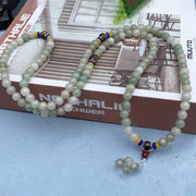 Buddha Stones 108 Mala Beads Natural Shetai jade Luck Prosperity Bracelet Mala Bracelet BS 2