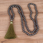 Buddha Stones 108 Mala Beads Natural Stone Hematite Tassel Powerful Bracelet