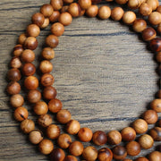 Buddha Stones 108 Mala Beads Lightning Strike Peach Wood Hand Polishing Protection Bracelet