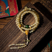 Buddha Stones Tibet 108 Mala Beads Chinese Zodiac Natal Buddha Natural Sheep Horn Wealth Bracelet