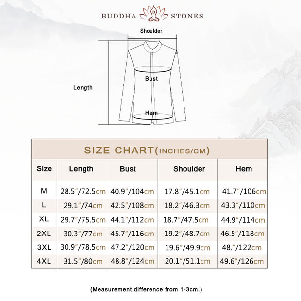 Buddha Stones Solid Color Chinese Tang Suit Cotton Linen Jacket Men Clothing