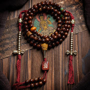 Buddha Stones 108 Mala Beads Mani Bodhi Colored Rope Protection   Bracelet