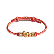 Buddha Stones 999 Sterling Silver Gradient Red String Year Of The Snake Luck Braided Bracelet Bracelet BS 8