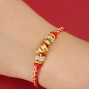 Buddha Stones 999 Sterling Silver Gradient Red String Year Of The Snake Luck Braided Bracelet