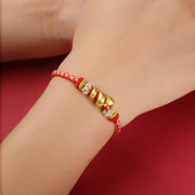 Buddha Stones 999 Sterling Silver Gradient Red String Year Of The Snake Luck Braided Bracelet Bracelet BS 2