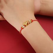 Buddha Stones 999 Sterling Silver Gradient Red String Year Of The Snake Luck Braided Bracelet Bracelet BS 3