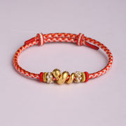 Buddha Stones 999 Sterling Silver Gradient Red String Year Of The Snake Luck Braided Bracelet Bracelet BS 1