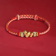 Buddha Stones 999 Sterling Silver Gradient Red String Year Of The Snake Luck Braided Bracelet