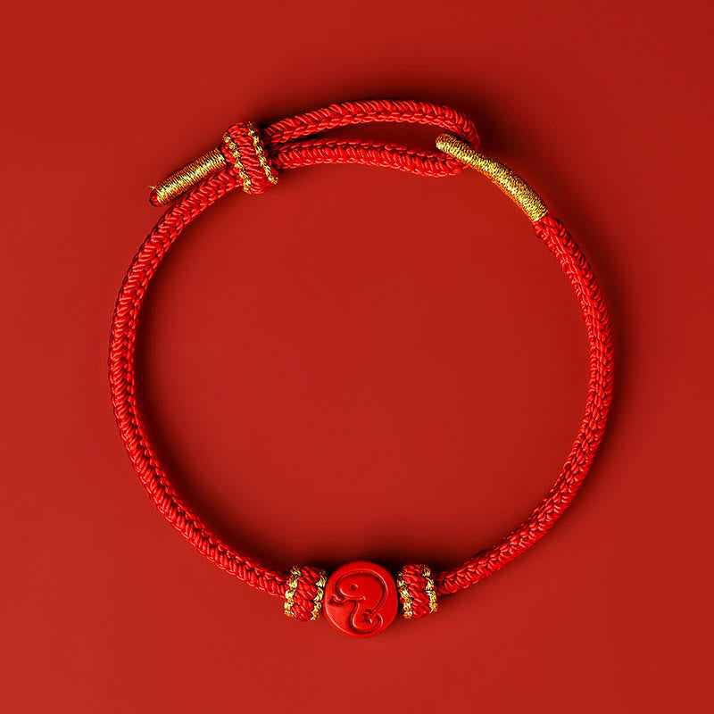 Buddha Stones Chinese Zodiac Red String Eight Thread Peace Knot