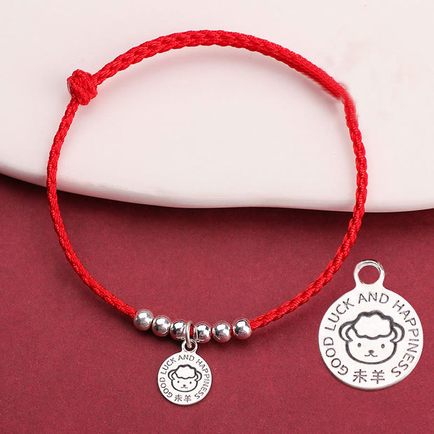 Buddha Stones Chinese Zodiac Kid Red String 999 Sterling Silver Protection Bracelet Bracelet BS Goat Red Rope& 999 Sterling Silver(Wrist Circumference: 11-15cm)