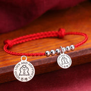 Buddha Stones Chinese Zodiac Kid Red String 999 Sterling Silver Protection Bracelet Bracelet BS Rooster Red Rope& 999 Sterling Silver(Wrist Circumference: 11-15cm)