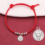 Buddha Stones Chinese Zodiac Kid Red String 999 Sterling Silver Protection Bracelet Bracelet BS Dog Red Rope& 999 Sterling Silver(Wrist Circumference: 11-15cm)