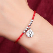 Buddha Stones Chinese Zodiac Kid Red String 999 Sterling Silver Protection Bracelet