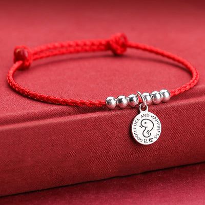 Buddha Stones Chinese Zodiac Kid Red String 999 Sterling Silver Protection Bracelet Bracelet BS Snake Red Rope& 999 Sterling Silver(Wrist Circumference: 11-15cm)