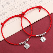 Buddha Stones Chinese Zodiac Kid Red String 999 Sterling Silver Protection Bracelet Bracelet BS 17