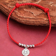 Buddha Stones Chinese Zodiac Kid Red String 999 Sterling Silver Protection Bracelet