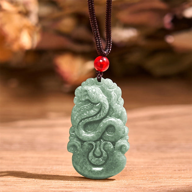 Buddha Stones Lucky Healing The Year of The Snake 2025 Jade White Crystal Red String Protection Bundle Snake Bundle BS 2