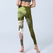 Buddha Stones Lotus Print Gym Leggings Women's Yoga Pants - image 7
