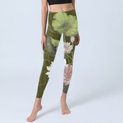 Buddha Stones Lotus Print Gym Leggings Women's Yoga Pants - image 6