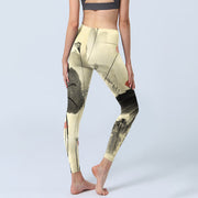 Buddha Stones Lotus Mountains House Print Gym Leggings Women's Yoga Pants - image 5