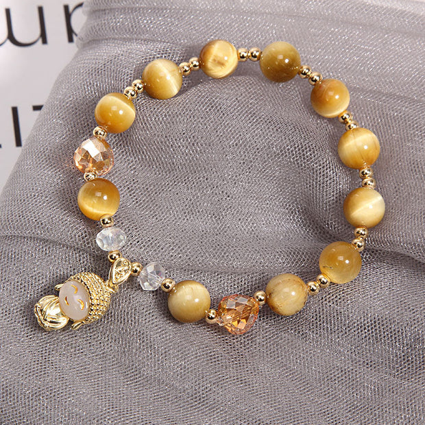 FREE Today: Protection Courage Yellow Tiger Eye Meditation Buddha Bracelet