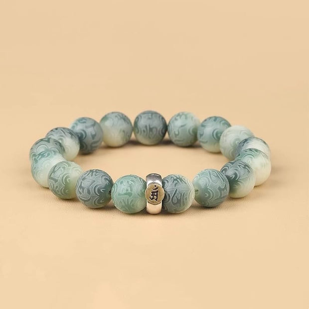 FREE Today: Peace Harmony Chinese Zodiac Natal Buddha Bodhi Seed Om Mani Padme Hum Engraved Bracelet