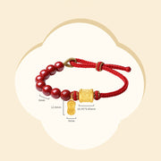 Buddha Stones 999 Sterling Silver Six True Words Om Mani Padme Hum Cinnabar Blessing String Bracelet