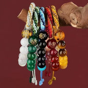 Buddha Stones Five Elements Various Crystal Agate Wealth Reincarnation Knot Braid Bracelet Bracelet BS 1