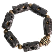 Buddha Stones Ebony Wood Copper Brass Calm Bracelet Bracelet BS 10