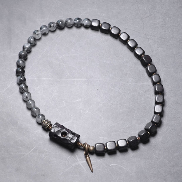 Buddha Stones Ebony Wood Black Rutilated Quartz Copper Brass Double Wrap Balance Bracelet (Extra 30% Off | USE CODE: FS30) - image 10